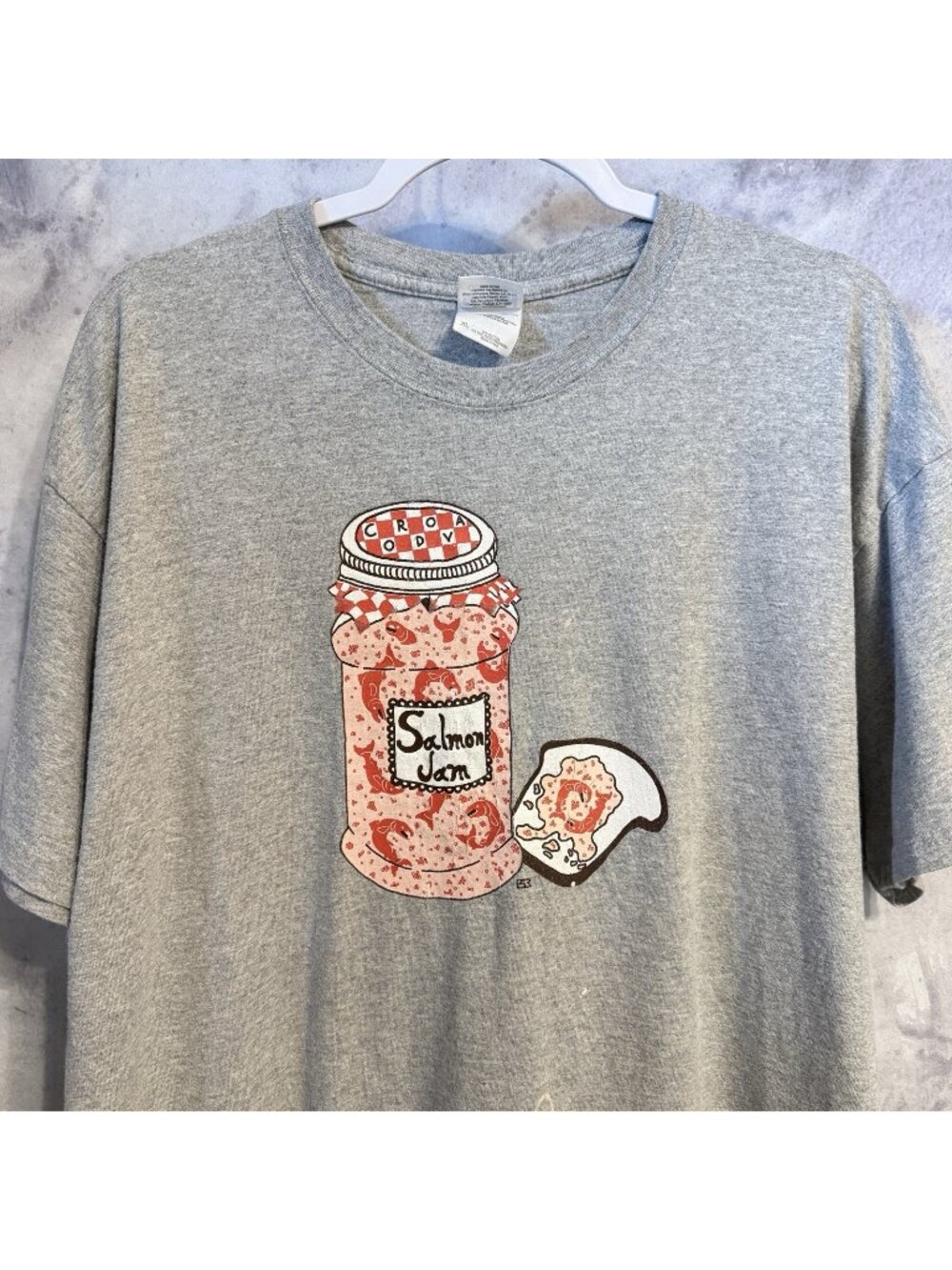 Salmon Jam Cordova T Shirt Mens XL Gray Short Sleeve